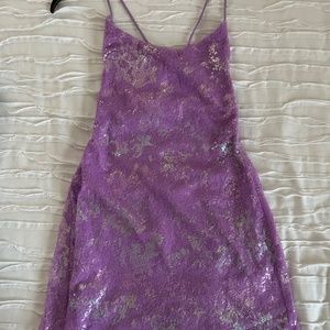 Purple sequin dress